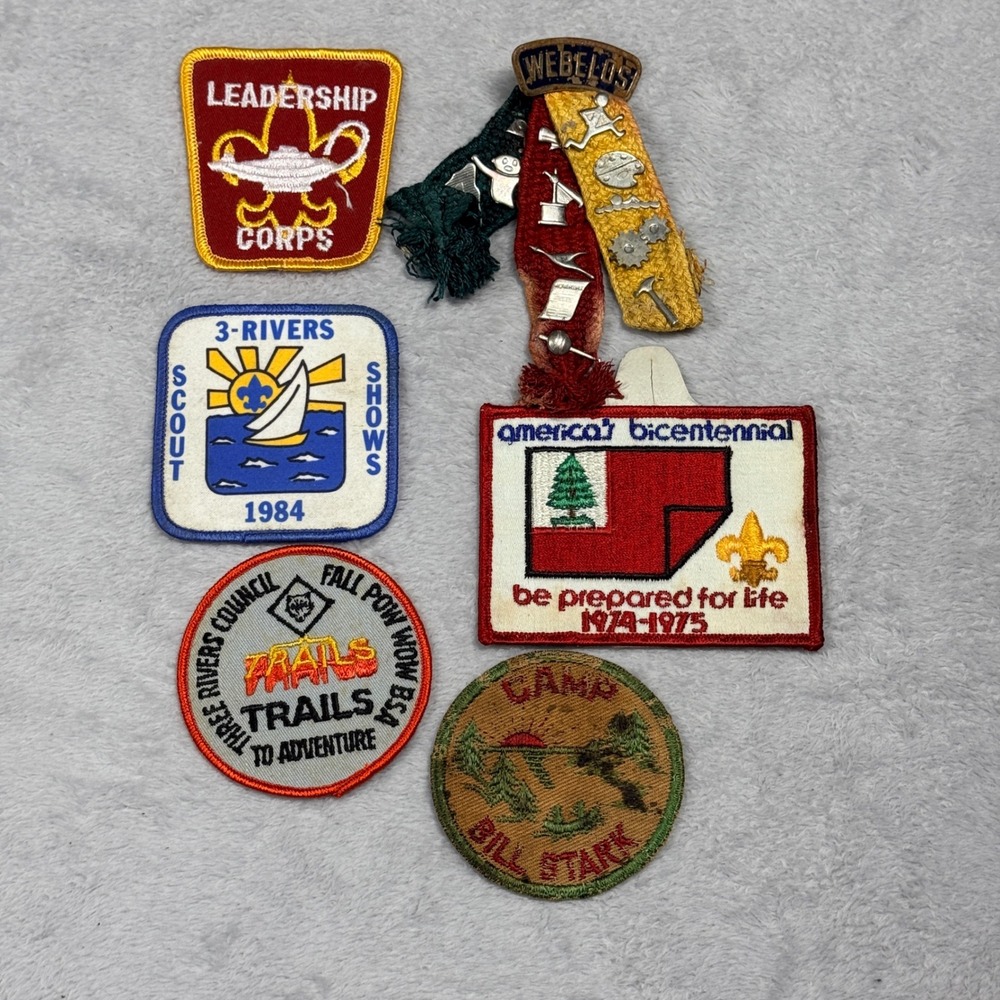 Boy Scouts of America Vintage Patch & Pin Lot OS Multi Bicentennial Webelos BSA